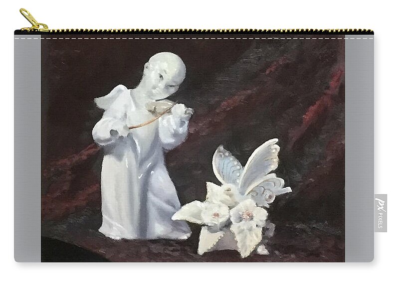 Butterfly Zip Pouch featuring the painting Butterfly Serenade by Lori Ippolito
