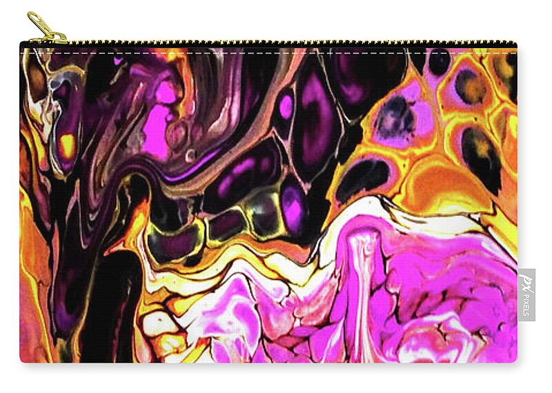 Wing Zip Pouch featuring the painting Butterfly Wing by Anna Adams