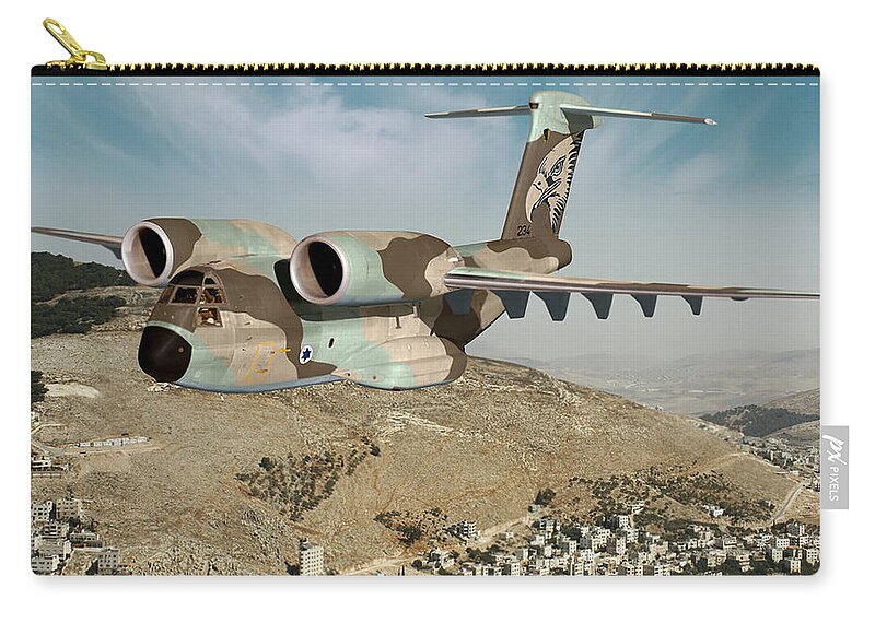 Osprey Zip Pouch featuring the digital art C-14I Golyat by Custom Aviation Art