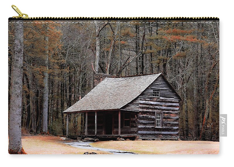Cabin Zip Pouch featuring the photograph Cabin Getaway by Rick Nelson