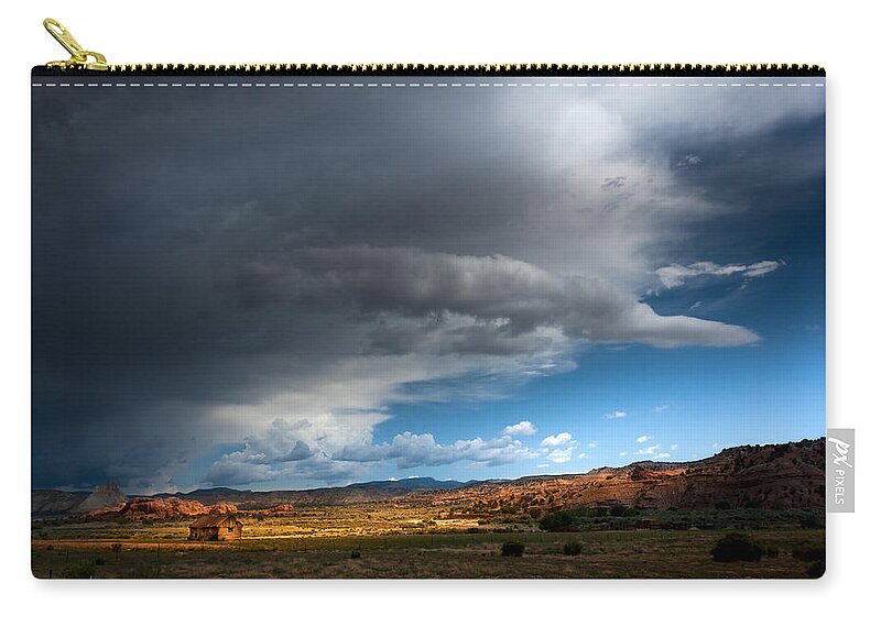 Utah Zip Pouch featuring the photograph Cabin in the Sun by Mark Gomez
