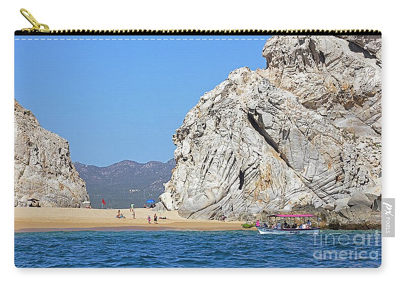 Tourist Boat Zip Pouch featuring the photograph Cabo San Lucas at Baja California Sur, Mexico by Arterra Picture Library