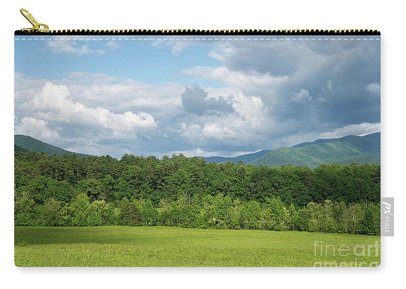 Cades Cove Zip Pouch featuring the photograph Cades Cove Landscape 12 by Phil Perkins