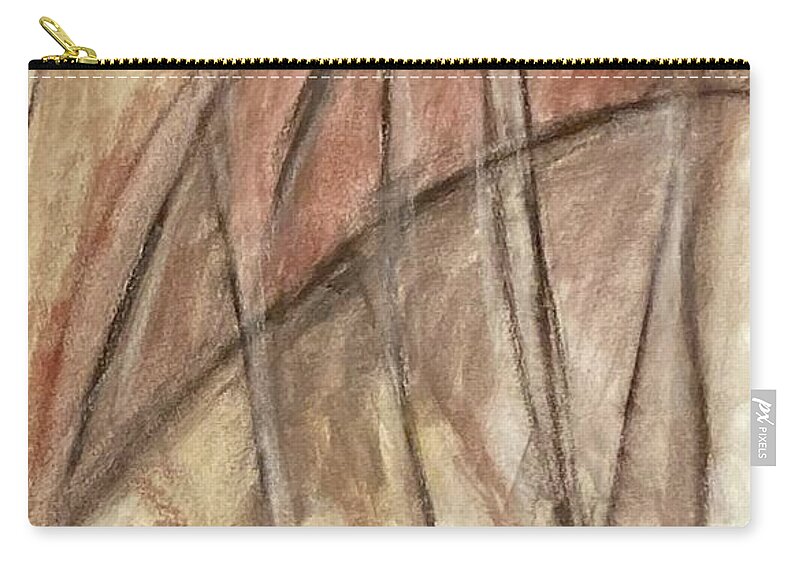Lines Zip Pouch featuring the painting Cages V by David Euler