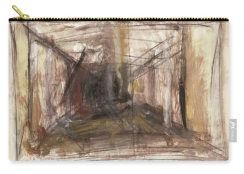 Cage Zip Pouch featuring the painting Cages I by David Euler