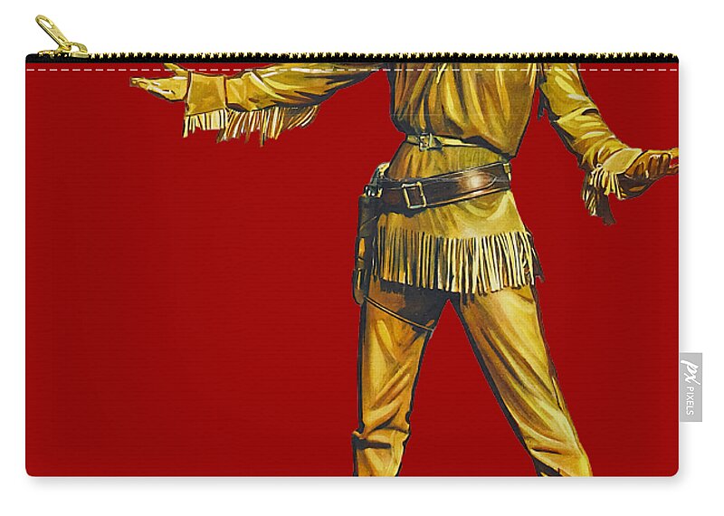 Doris Day Zip Pouch featuring the mixed media ''Calamity Jane'', 1953 - 3d movie poster by Movie World Posters
