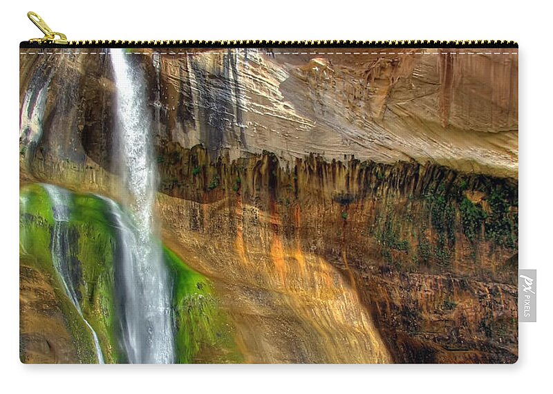 Calf Creek Carry-all Pouch featuring the photograph Calf Creek Falls by Farol Tomson