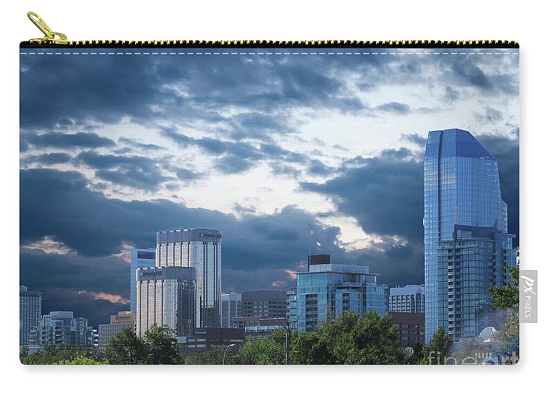 Clouds Zip Pouch featuring the photograph Calgary in Cloud by Donna L Munro