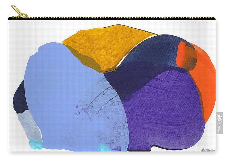 Abstract Zip Pouch featuring the painting California 16 by Claire Desjardins