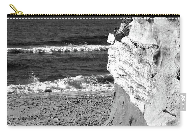 California Zip Pouch featuring the photograph California Cliffs by Kimberly Blom-Roemer