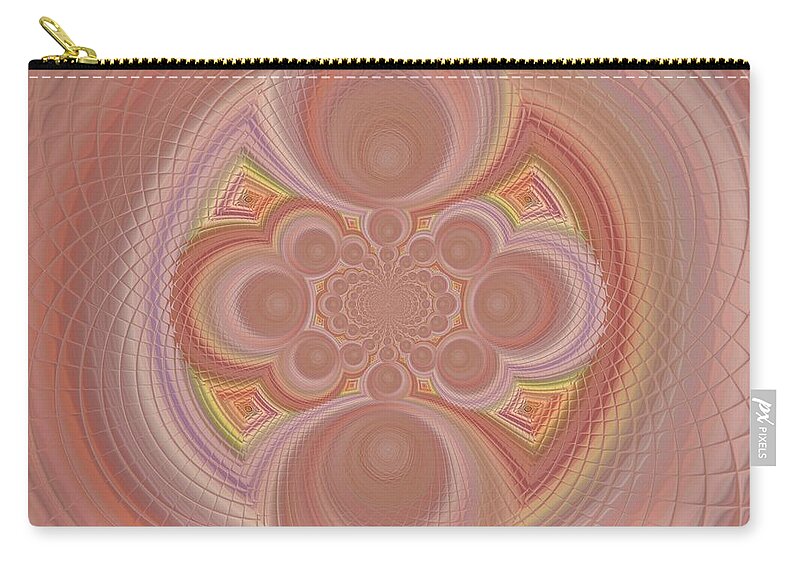 Spin Zip Pouch featuring the digital art Calm This World by Andy Rhodes