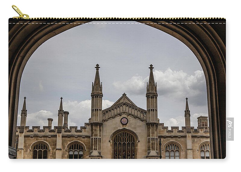 British Zip Pouch featuring the photograph Cambridge University England 1 by John McGraw