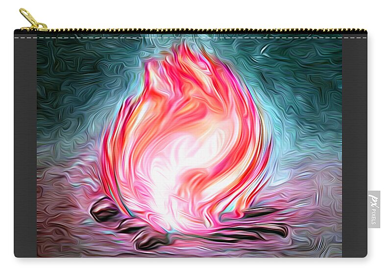 The Entranceway Carry-all Pouch featuring the digital art Campfire Ball by Ronald Mills