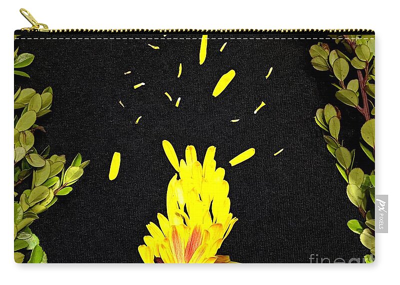 Flower Petals Zip Pouch featuring the photograph Campfire by Lori Kingston