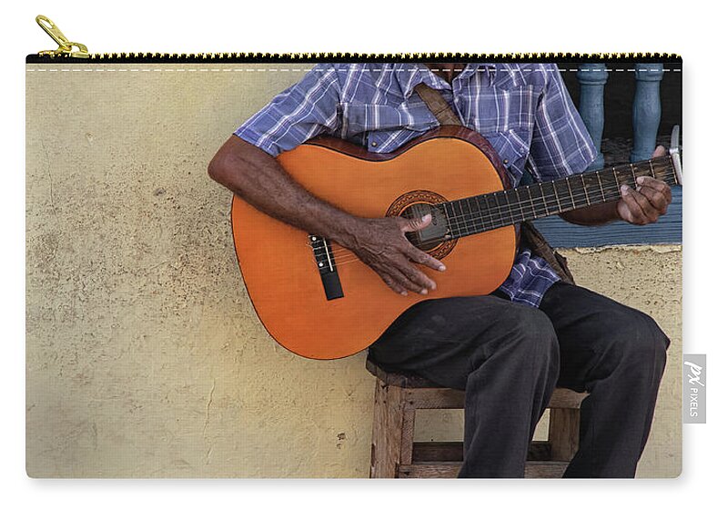 Cuba Zip Pouch featuring the photograph Can I Play for You by M Kathleen Warren