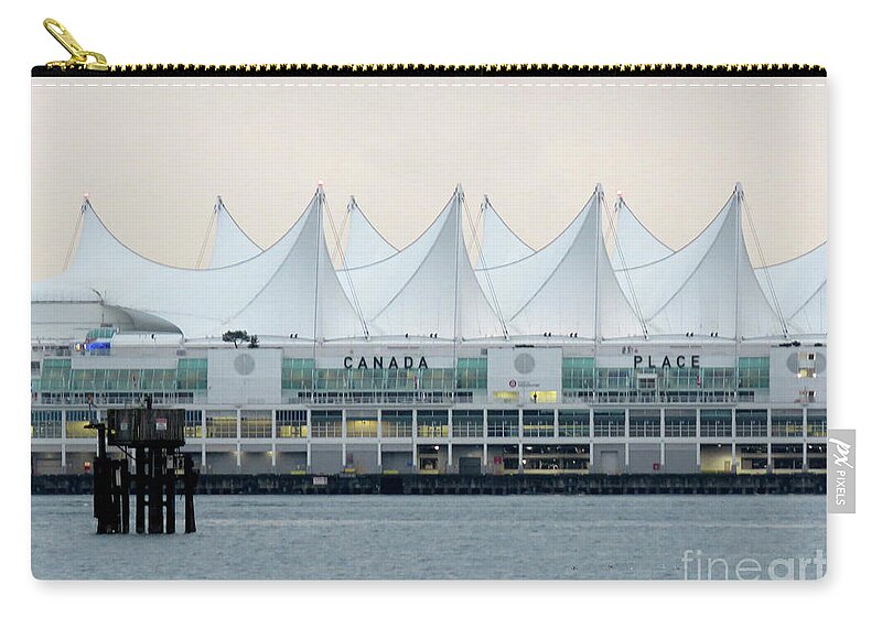 Canada Place Zip Pouch featuring the photograph Canada Place by Mary Mikawoz