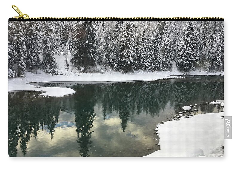 Landscape Zip Pouch featuring the photograph Canadian Rockies 3 by Jill Greenaway