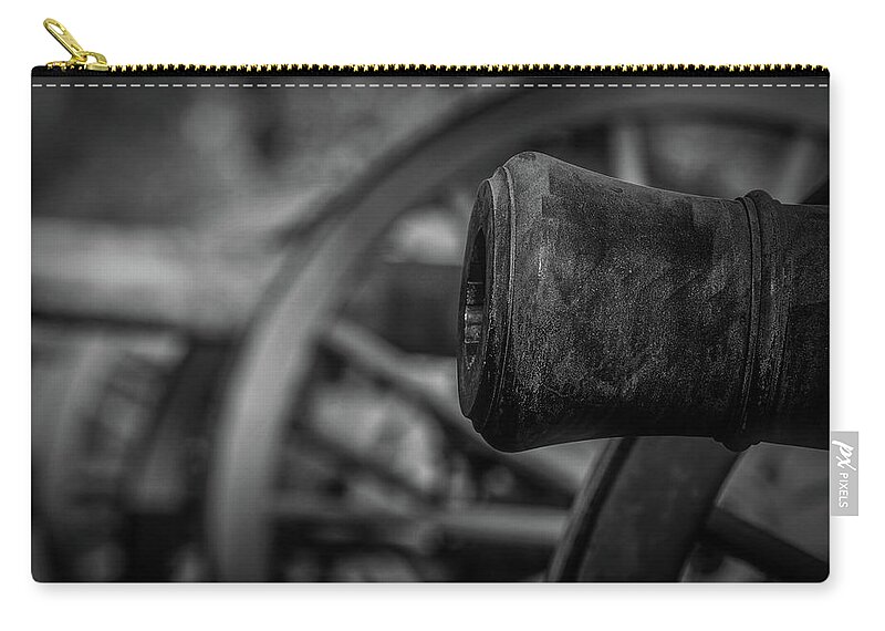 Cannon Zip Pouch featuring the photograph Cannons at Shiloh by James C Richardson