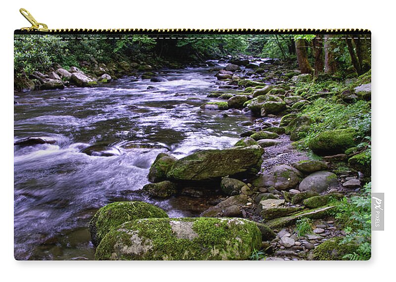 Little River Zip Pouch featuring the photograph Canopied River by Phil Perkins