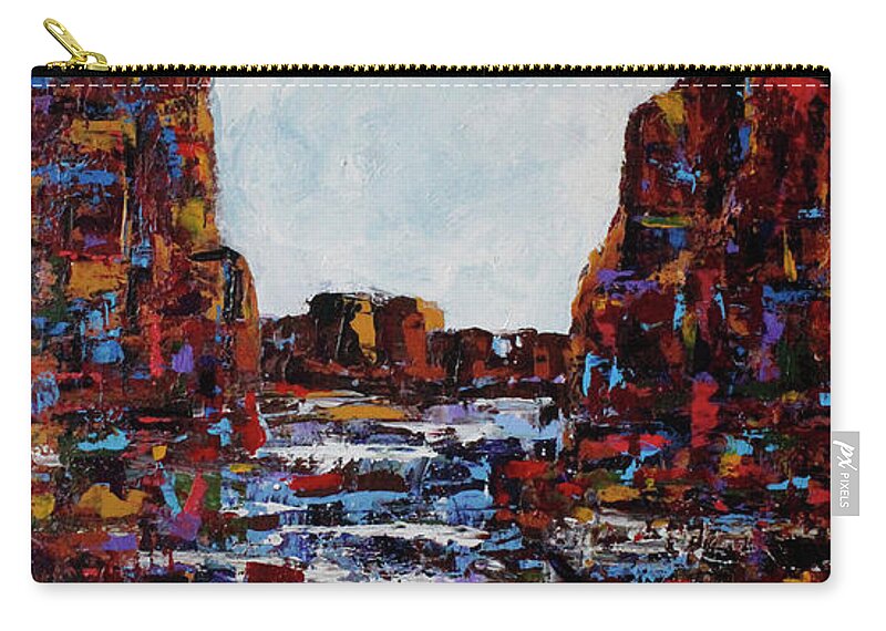 Grand Canyon Carry-all Pouch featuring the painting Canyon Creek #1 by Lance Headlee