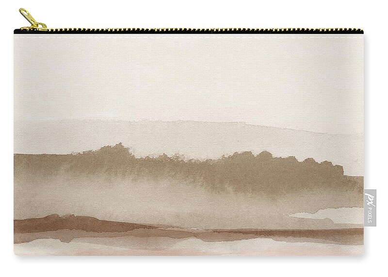 Desert Zip Pouch featuring the painting Canyon Landscape- Art by Linda Woods by Linda Woods