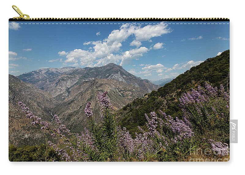 Kings Canyon Zip Pouch featuring the photograph Canyon Wildflowers by Erin Marie Davis