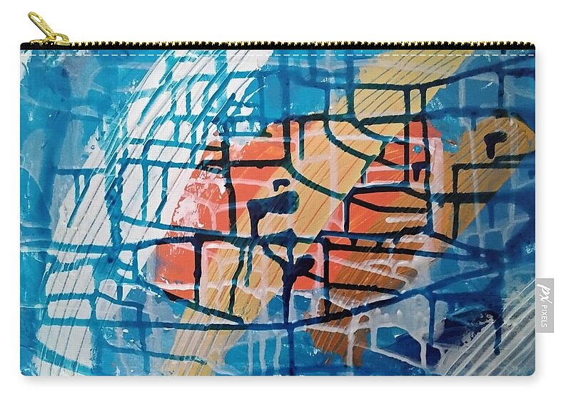  Zip Pouch featuring the painting Caos104 by Giuseppe Monti