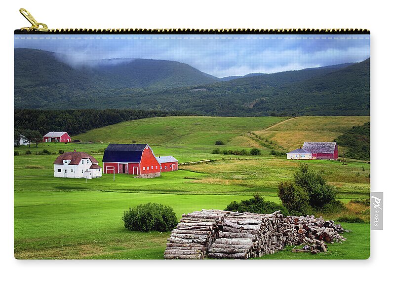 Cape Breton Countryside Zip Pouch featuring the photograph Cape Breton Countryside by Carolyn Derstine