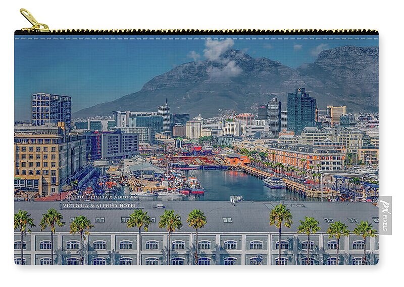 Cape Town Carry-all Pouch featuring the photograph Capetown City View by Marcy Wielfaert