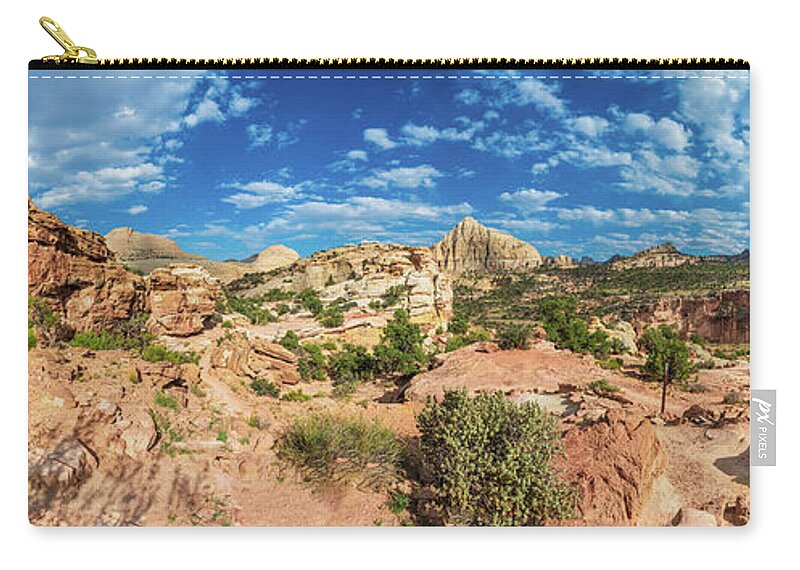 Capitol Reef National Park Zip Pouch featuring the photograph Capitol Reef Hickman Trail by Sebastian Musial