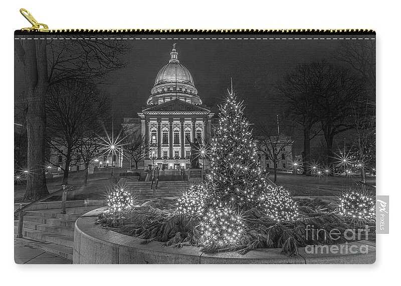 Wisconsin Capitol Zip Pouch featuring the photograph Capitol Sparkle by Amfmgirl Photography