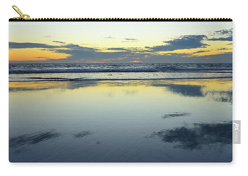 Panoramic Carry-all Pouch featuring the photograph Cardiff Sunset by John F Tsumas