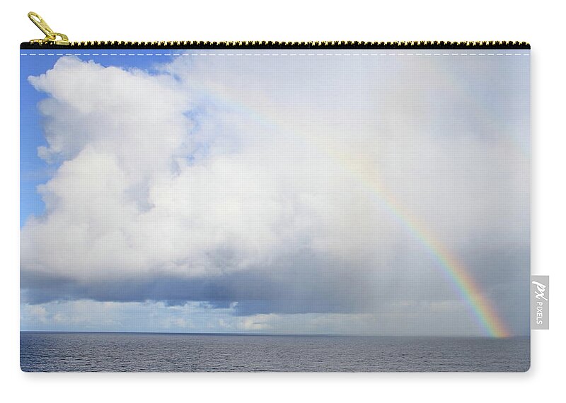 Rainbow Zip Pouch featuring the photograph Caribbean Rainbow by Kathy Crockett