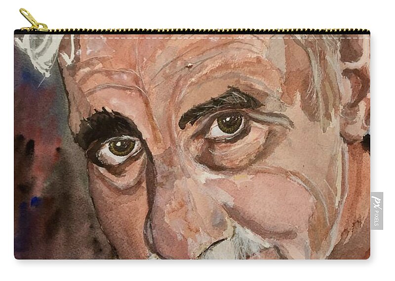 Eyes Zip Pouch featuring the painting Caring Eyes by Bryan Brouwer
