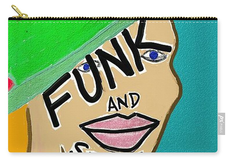 Carlon Zip Pouch featuring the digital art Carlon Funk and Style by ToNY CaMM