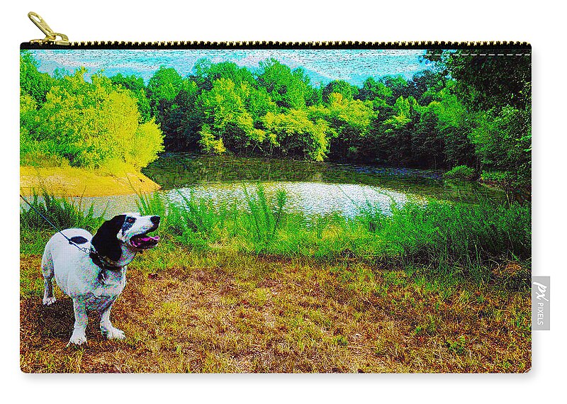 Macon Zip Pouch featuring the photograph Carl's Pond by Rod Whyte