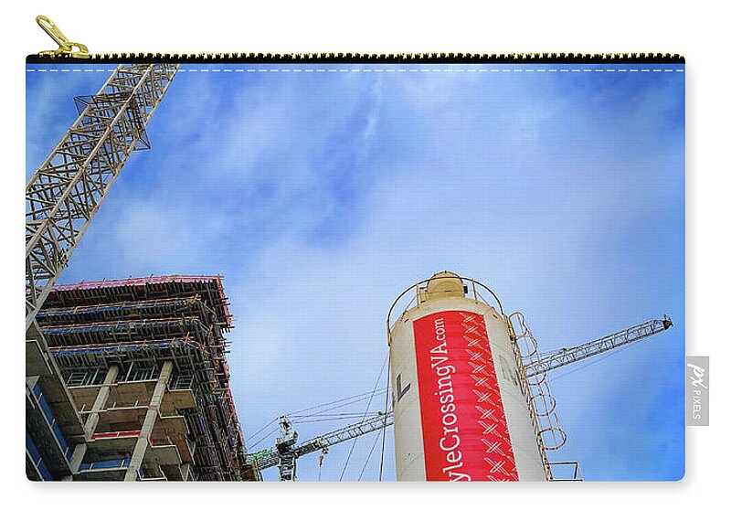 Construction Zip Pouch featuring the photograph Carlyle Crossing Construction by Lora J Wilson