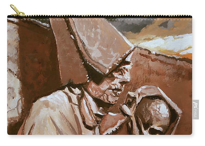 Monster Zip Pouch featuring the painting Carnival of Souls by Sv Bell