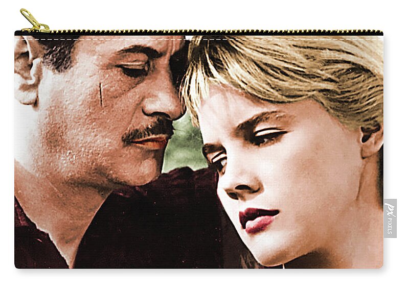 Carroll Zip Pouch featuring the photograph Carroll Baker and Eli Wallach - Baby Doll by Movie World Posters
