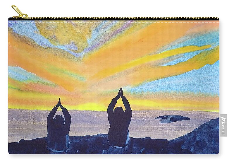 Aloha Zip Pouch featuring the painting Carsons Aloha by Ann Frederick