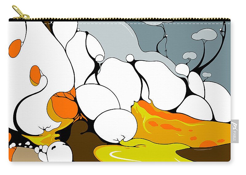 Climate Change Zip Pouch featuring the digital art Cascade by Craig Tilley