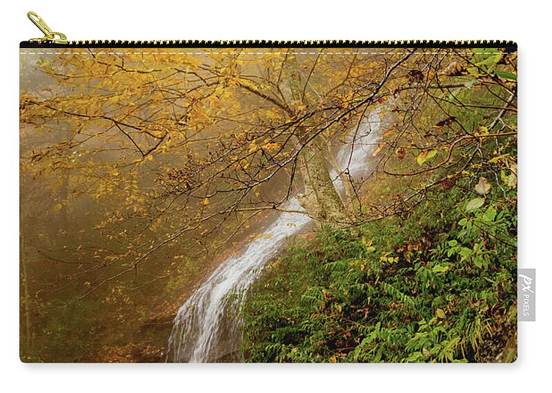 Nature Zip Pouch featuring the photograph Cascade Falls 2 by Cindy Robinson