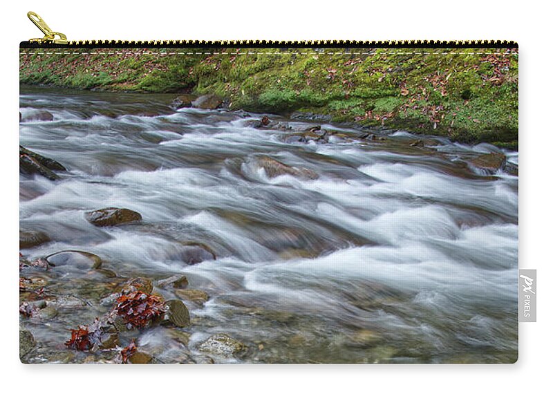 Cascades Zip Pouch featuring the photograph Cascades On Little River 9 by Phil Perkins