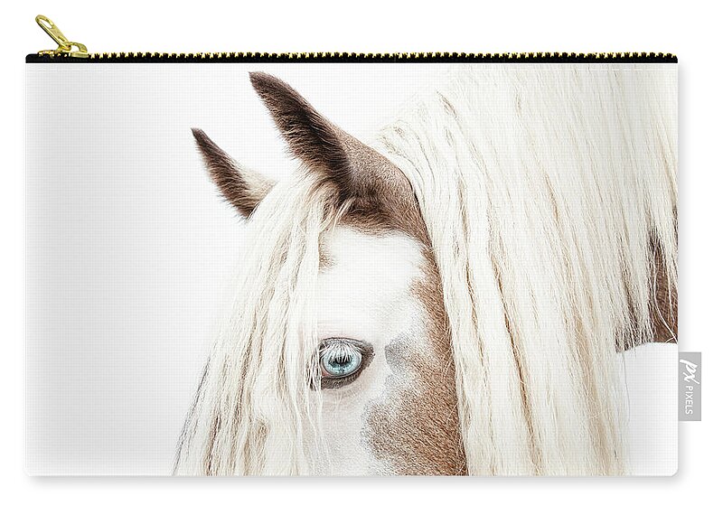 Horse Zip Pouch featuring the photograph Caspian - Horse Art by Lisa Saint