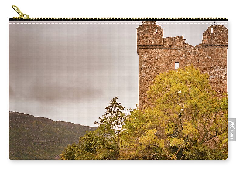 Architecture Zip Pouch featuring the photograph Castle Doune on a Gloomy Afternoon by Christi Kraft