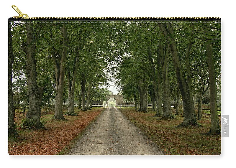 Chateau Zip Pouch featuring the photograph Castle Entrance by Lisa Chorny