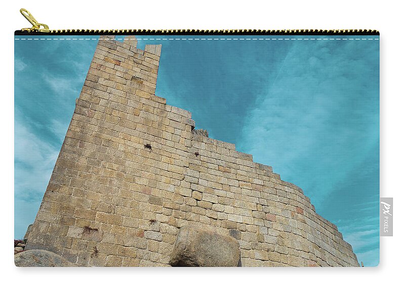 Fundao Zip Pouch featuring the photograph Castle of Castelo Novo by Angelo DeVal