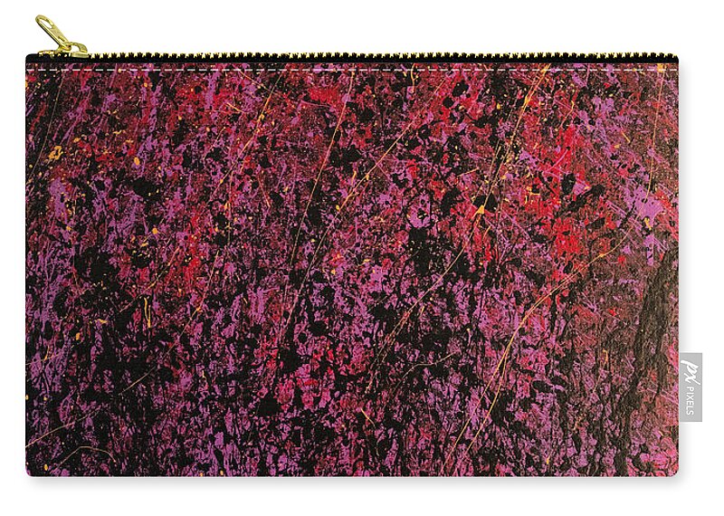 Abstract Zip Pouch featuring the painting Catalyst by Heather Meglasson Impact Artist