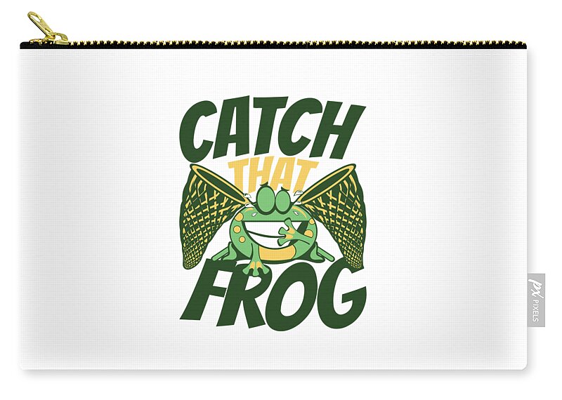 Catch That Frog Gigging Hunter Bullfrog Frog Catching Zip Pouch by Graphics  Lab - Pixels