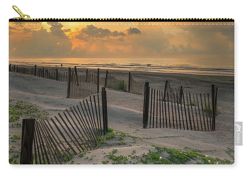 Isle Of Palms Zip Pouch featuring the photograph Catching Light Isle of Palms SC by Donnie Whitaker